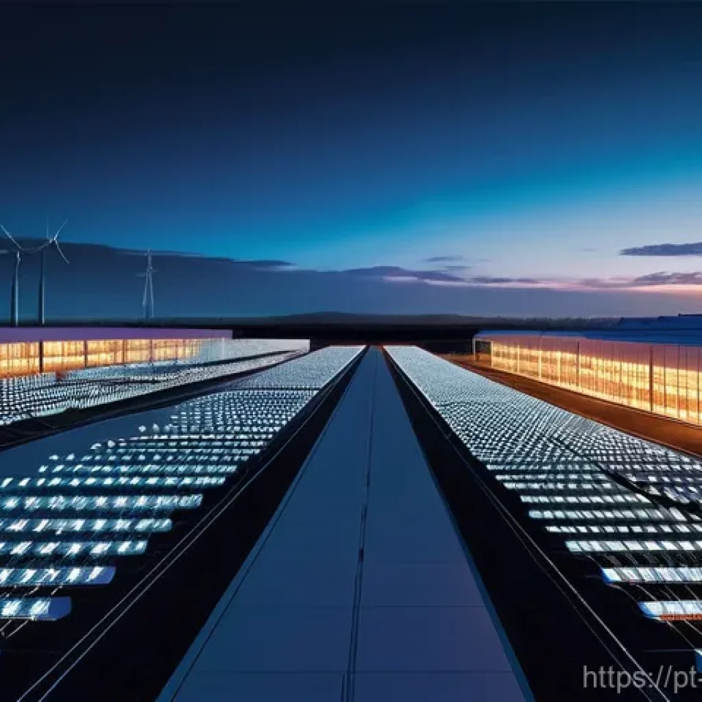 디지털 컴패니언십과 환경적 지속 가능성 - **Prompt 1: The Invisible Digital Footprint**
    "An aerial, slightly stylized view of a vast, mode...