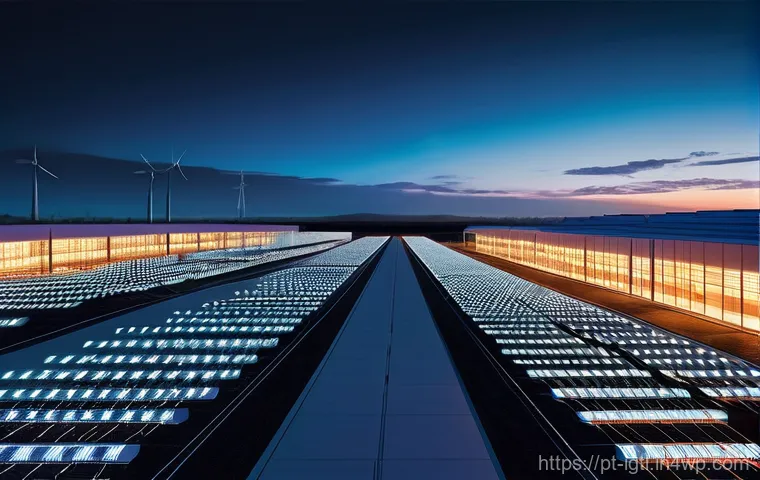 디지털 컴패니언십과 환경적 지속 가능성 - **Prompt 1: The Invisible Digital Footprint**
    "An aerial, slightly stylized view of a vast, mode...