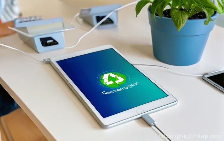 디지털 컴패니언십과 환경적 지속 가능성 - **Prompt 1: The Invisible Digital Footprint**
    "An aerial, slightly stylized view of a vast, mode...